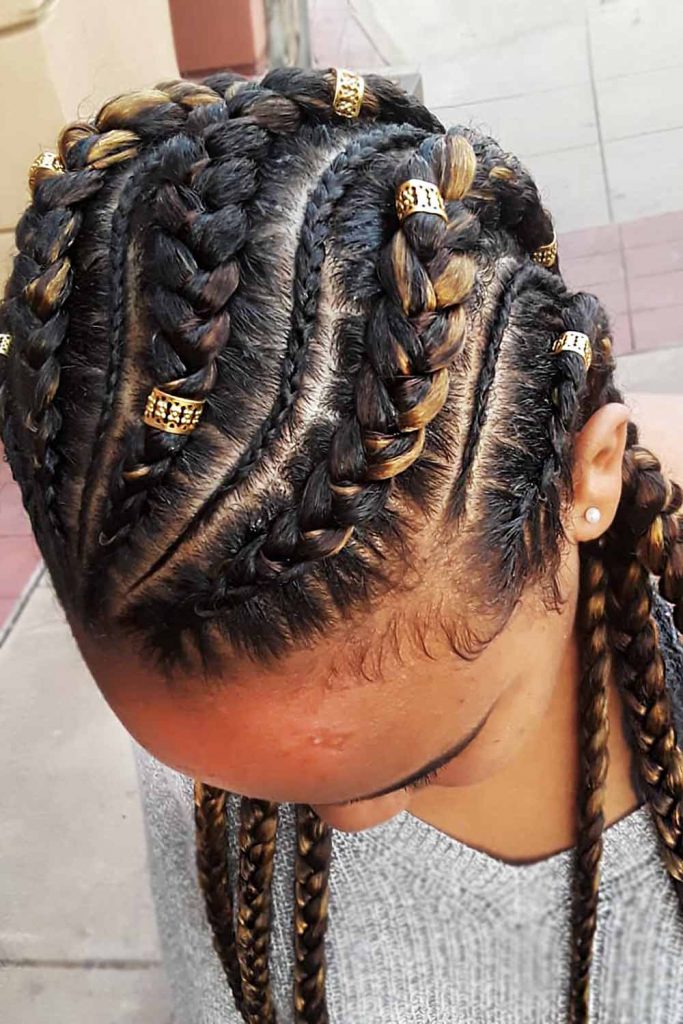 Stitch With Little Braids #cornrowbraids #braids