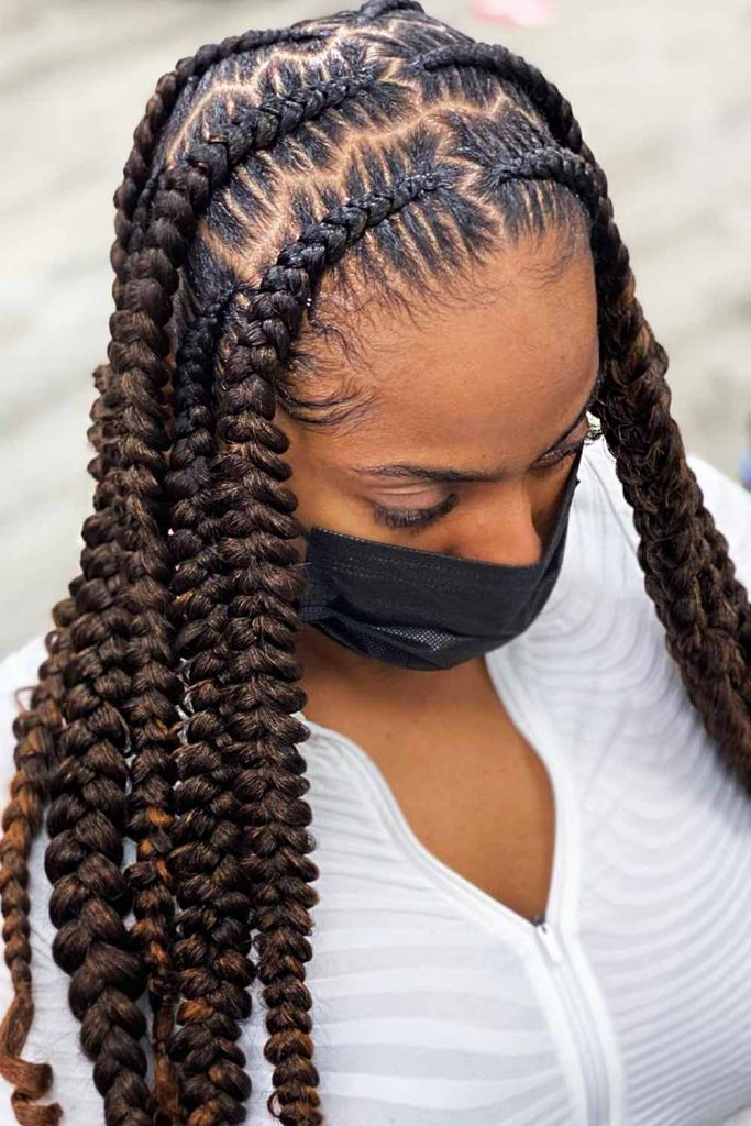 Sharp Zig-Zag Braids Ideas #cornrowbraids #braids