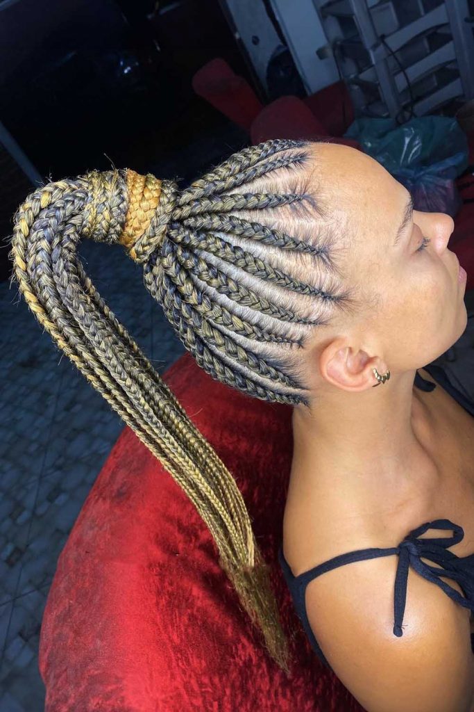 High Braided Ponytail