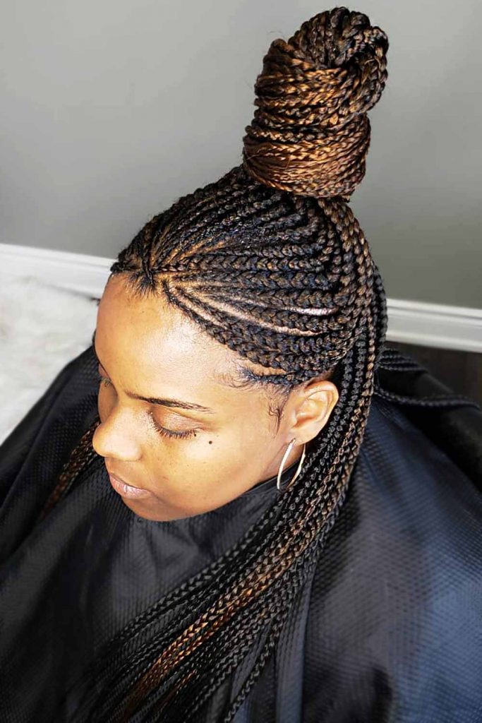 Cornrow Braids Half-Up Half Down #cornrowbraids #braids