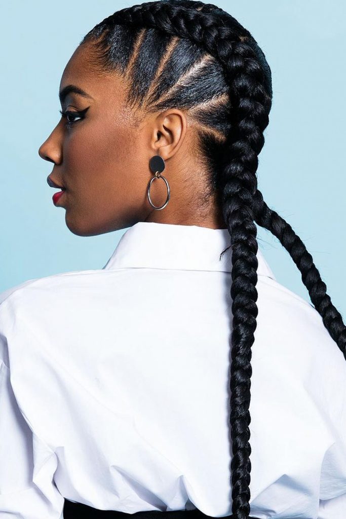 Two Sleek Cornrows 