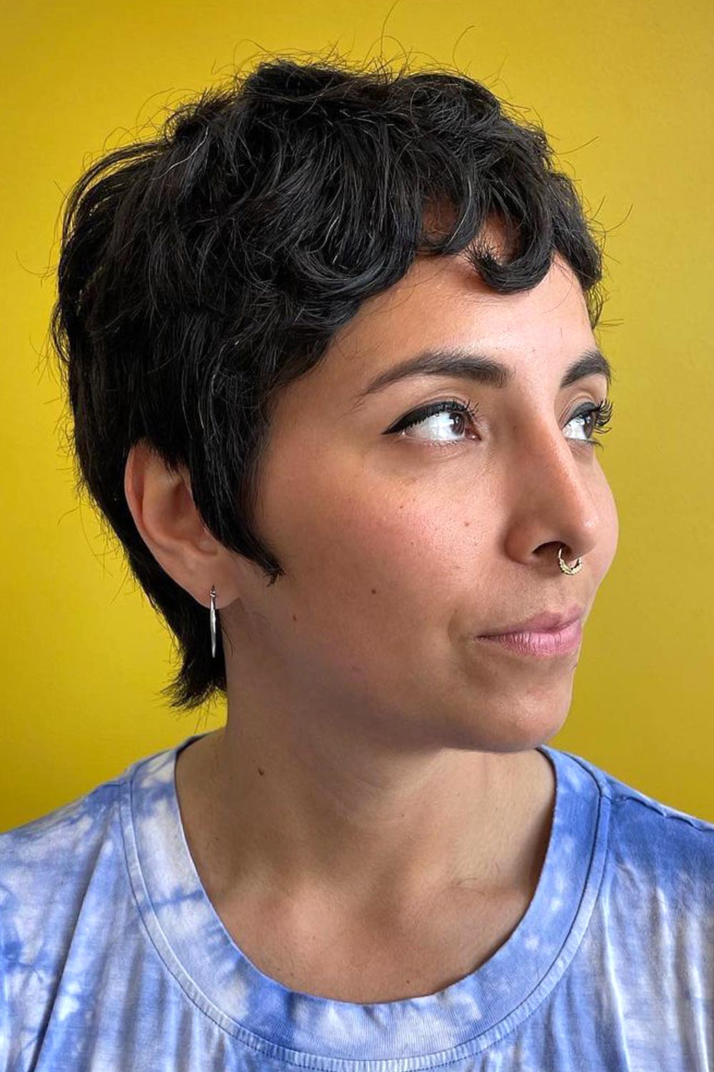 Wavy Pixie with Bangs