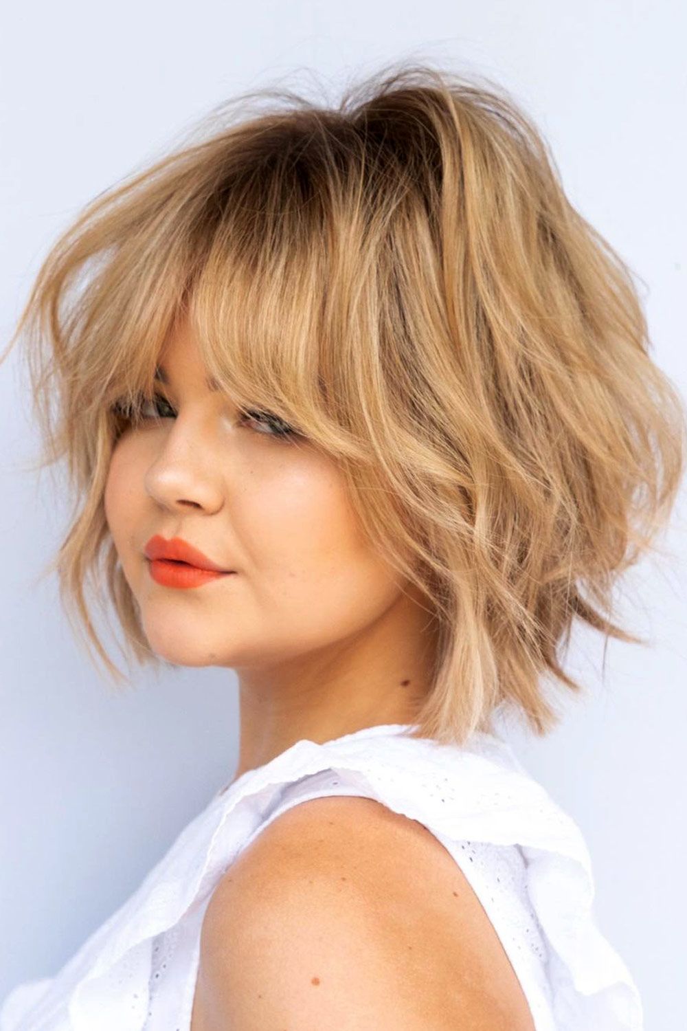 Bob with Curtain Bangs