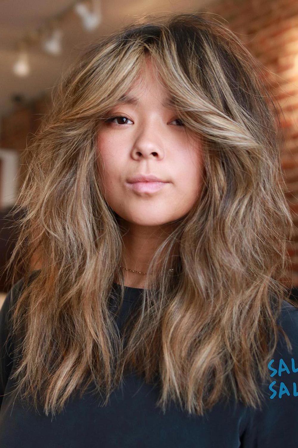 Curtain Bangs with Thick Volume Hair