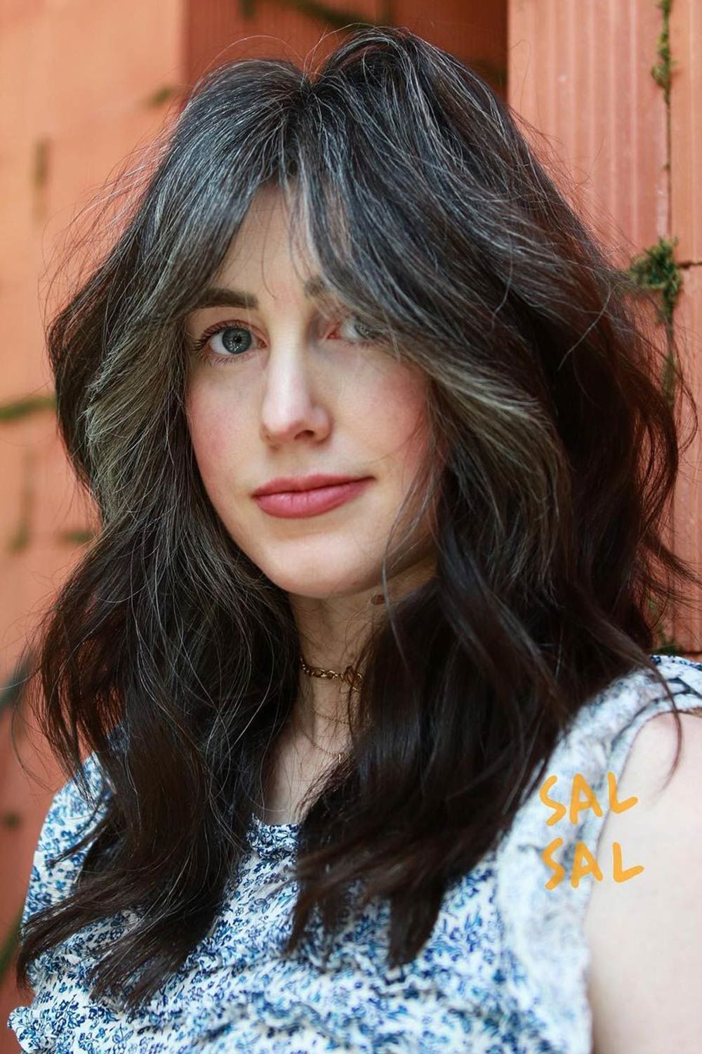 Curtain Bang with Wavy Hairstyle