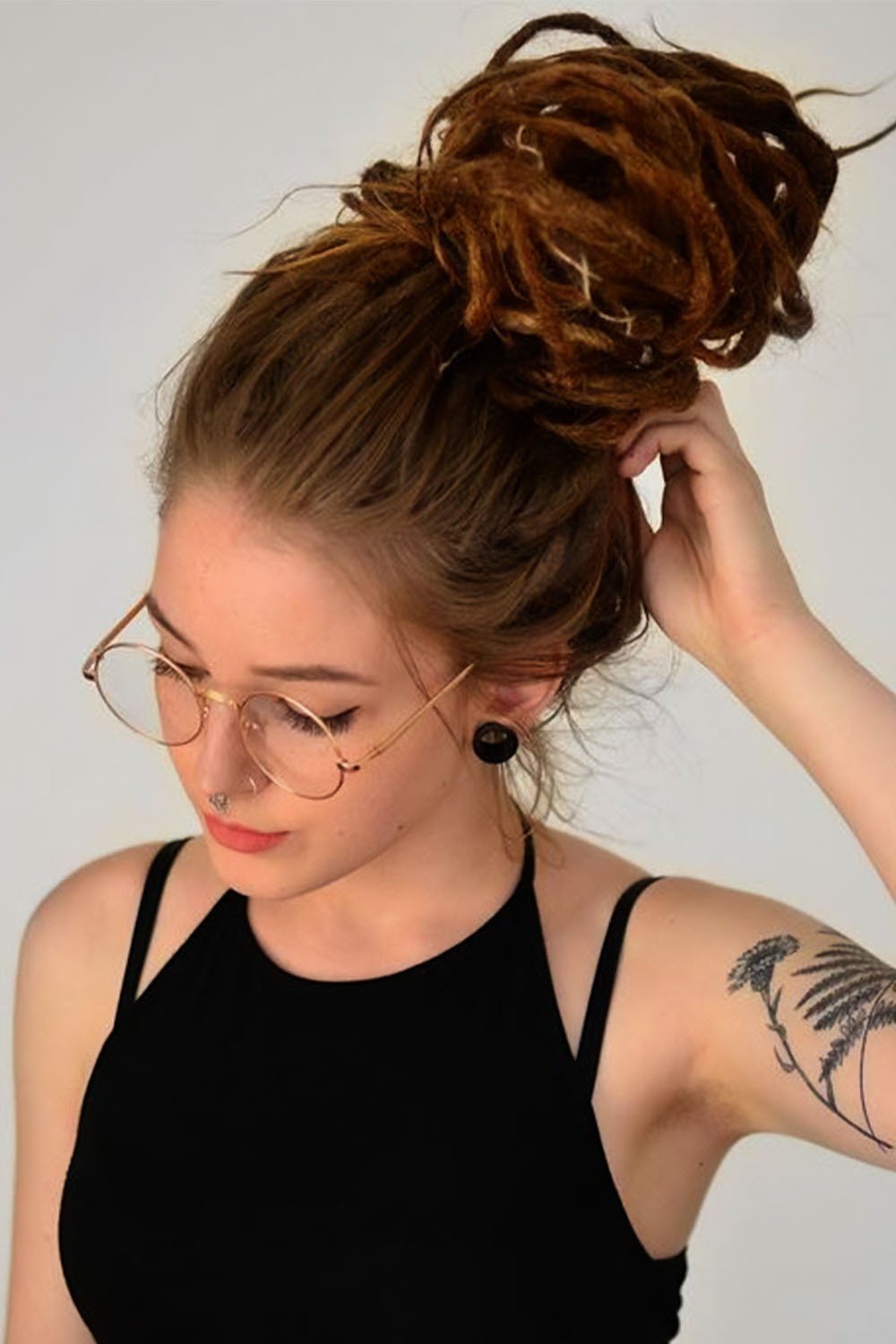 Updo for Caramel Dreadslocks