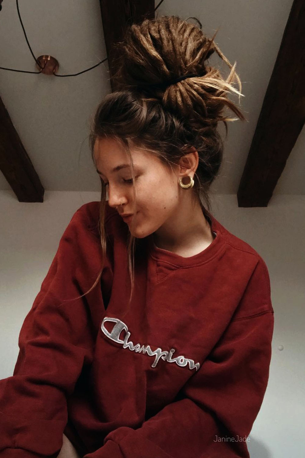 Messy Dreadlocks Bun