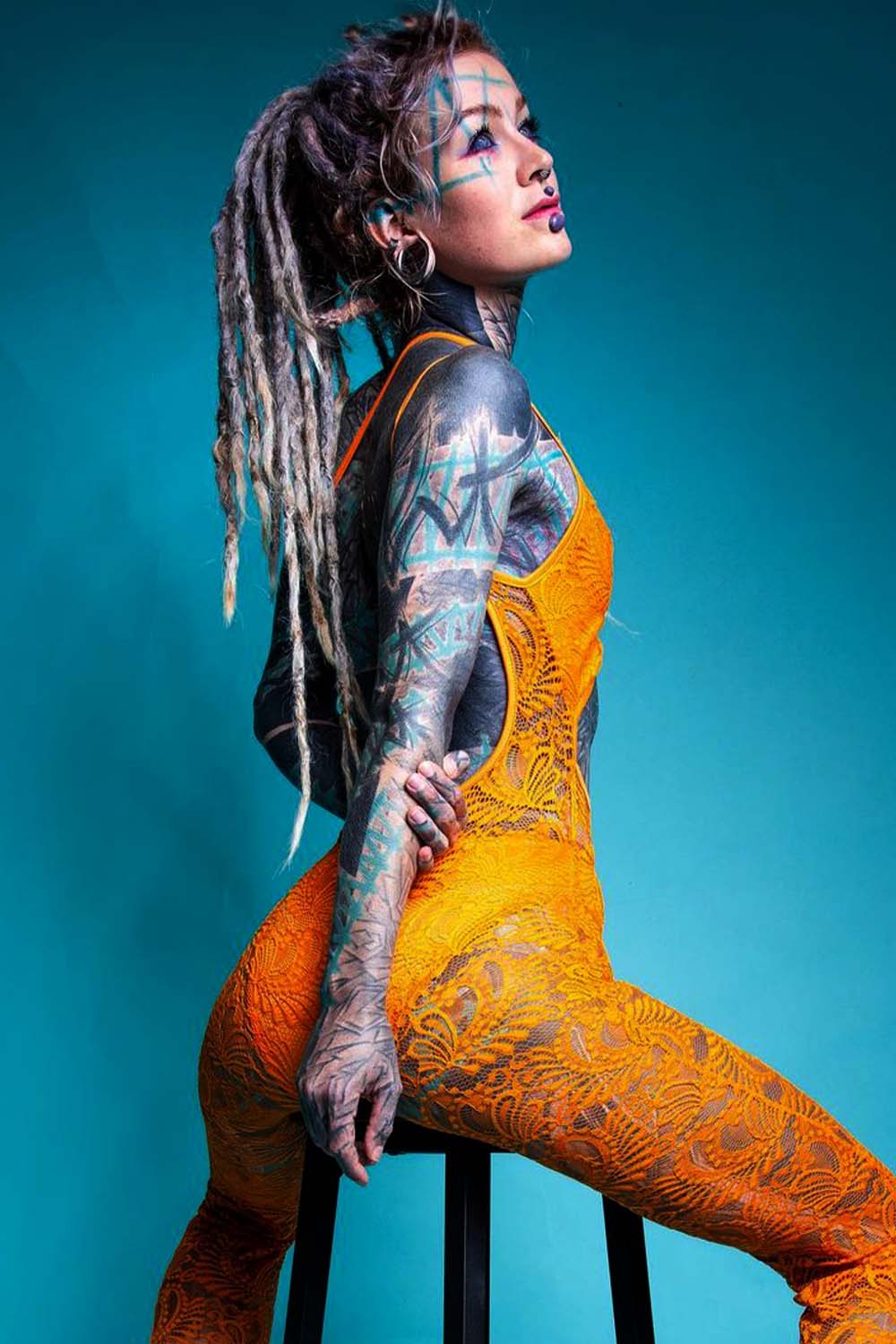 Ponytail with Ashy Dreads