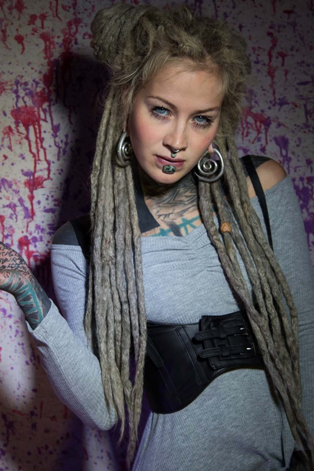 Ashy Space Buns Hairstyle