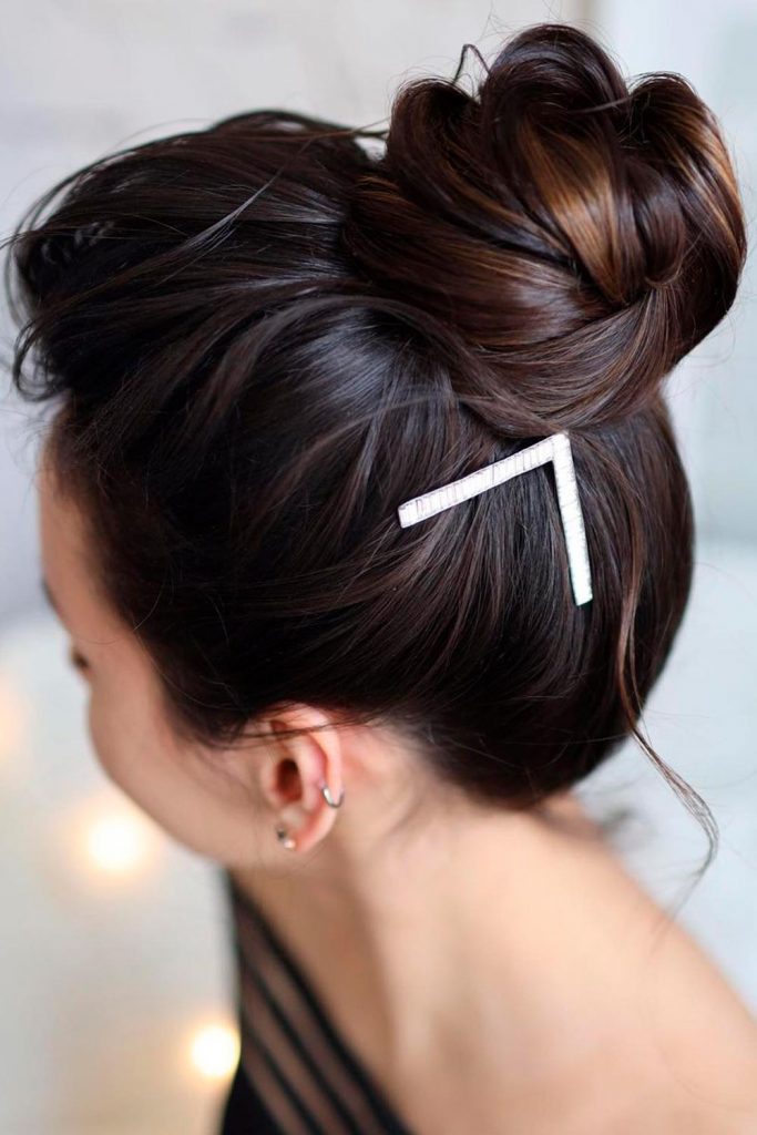 Simple And Cute Bun Updo