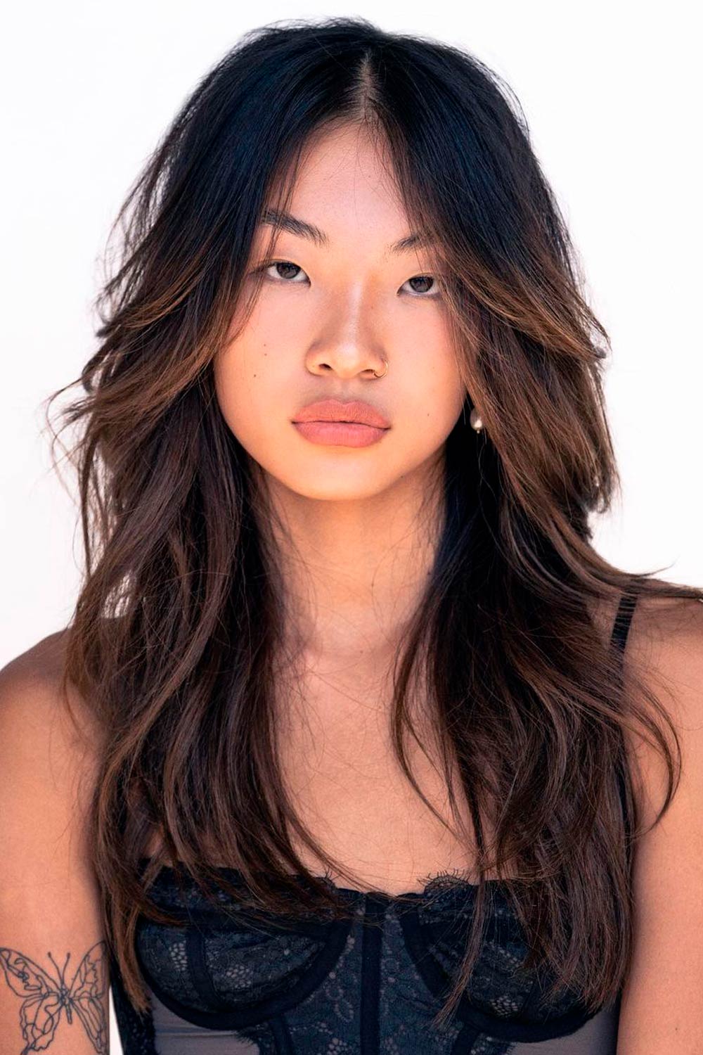 Face-framing Fringe with Extra long Hair