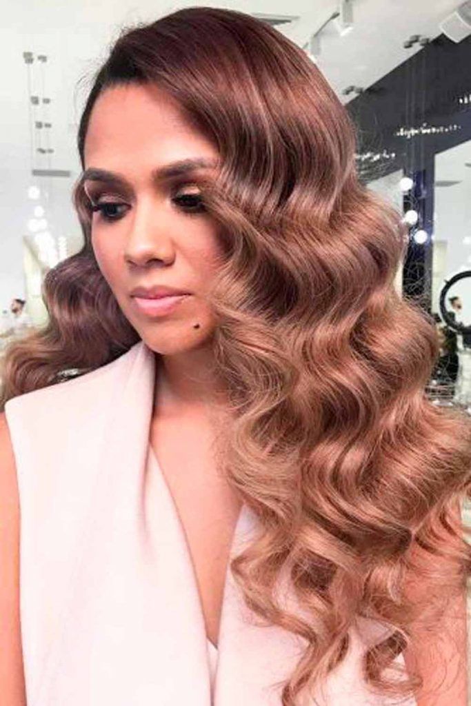 Hollywood Waves For Long Hair #longhaircut #hollywoodwaves