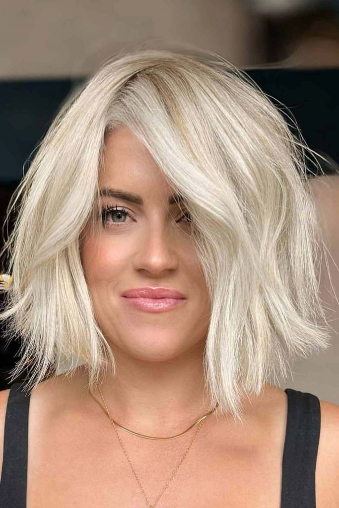 Dimensional Blonde Layered Bob Style