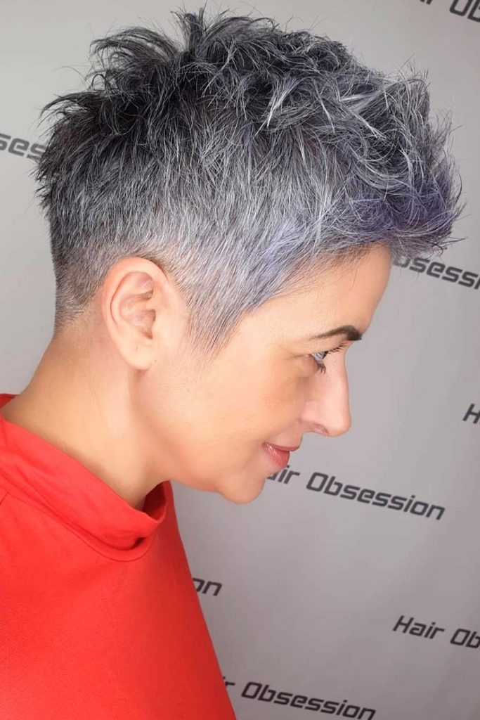 Cute Grayish Pixie Mess