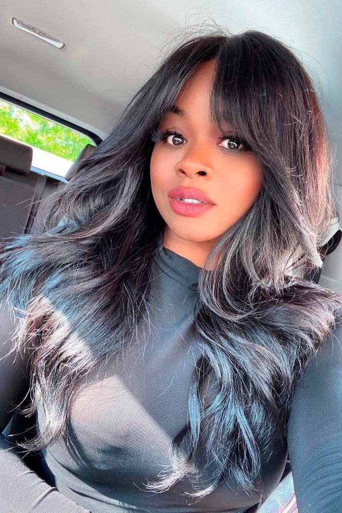 Graphite To Blueish Ombre