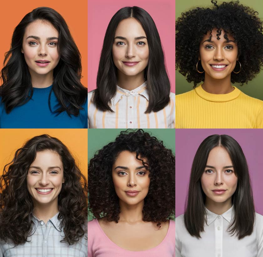 1. How would you describe your hair texture when it is air-dried without any products?