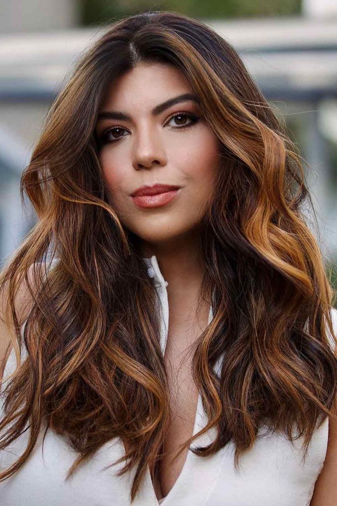 Brown Hair with Caramel Balayage