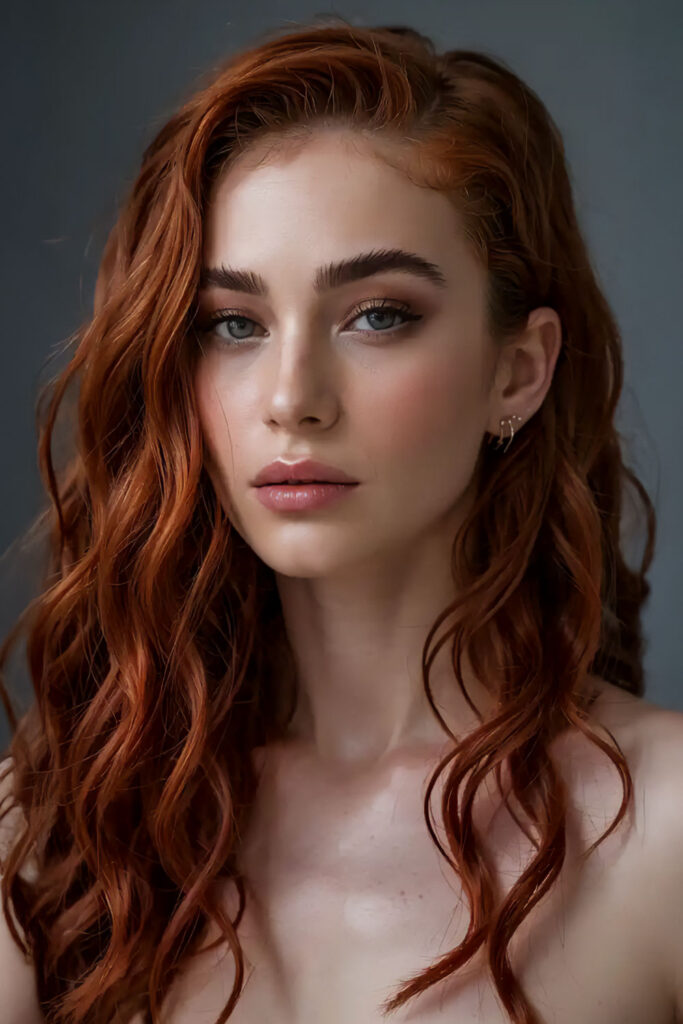 Side-Parted Wavy Layered Hairstyle