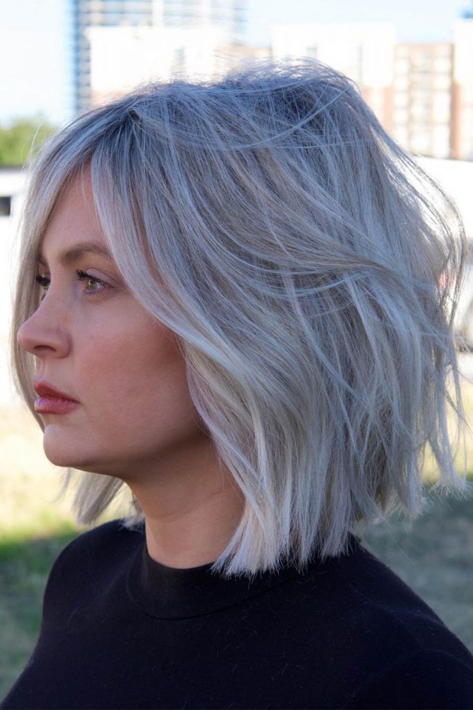 Natural Color Long Bob