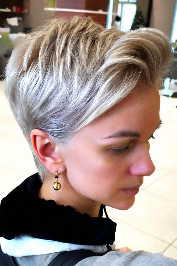 Tousled Platinum Pixie