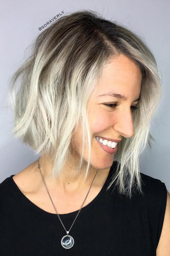 Asymmetrical Wavy Bob