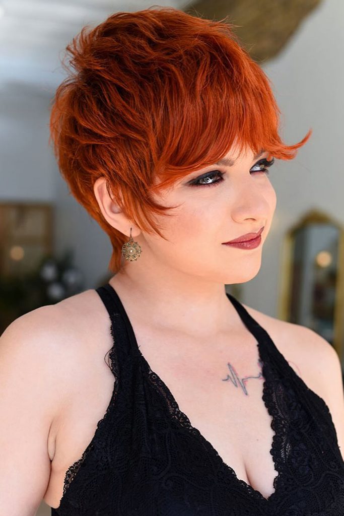 Bright Red Mixie: Mullet + Pixie Combo