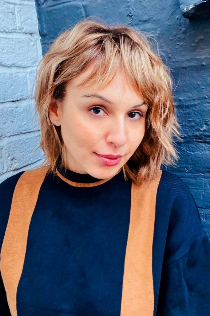 Shaggy Cut with Bottleneck Bangs