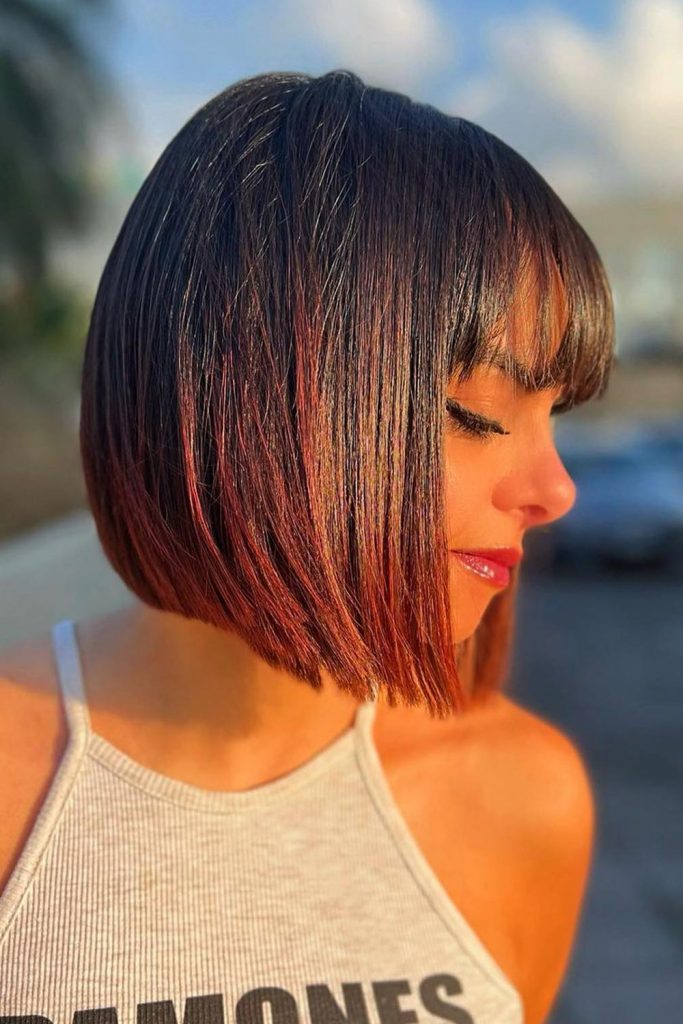 Silky Bob with Wispy Fringe