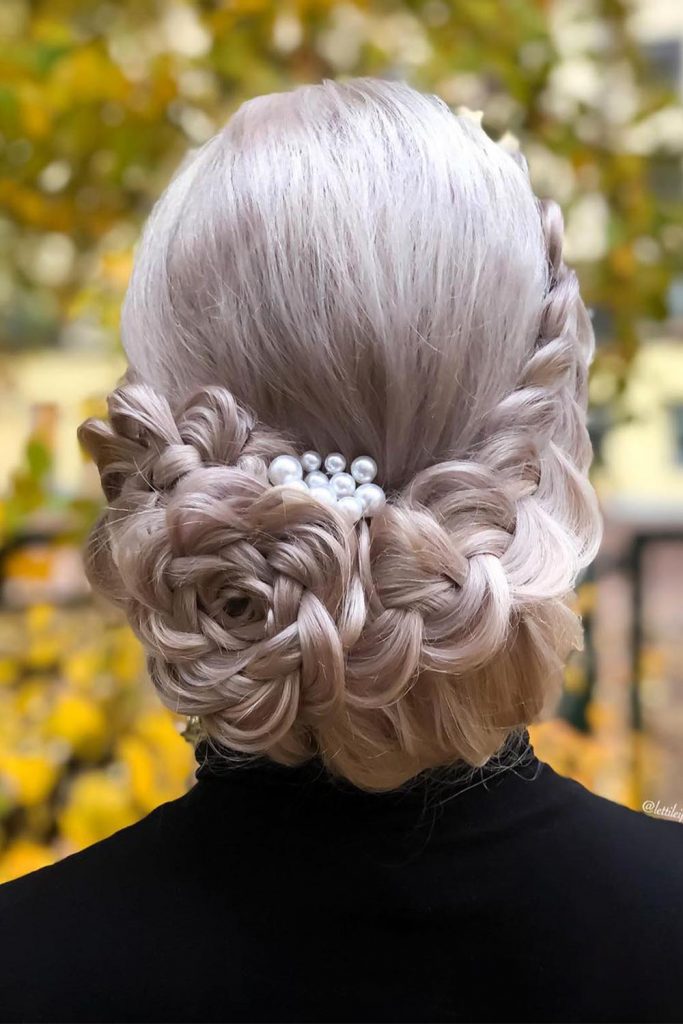 An Elegant Crown Braid Into A Bun