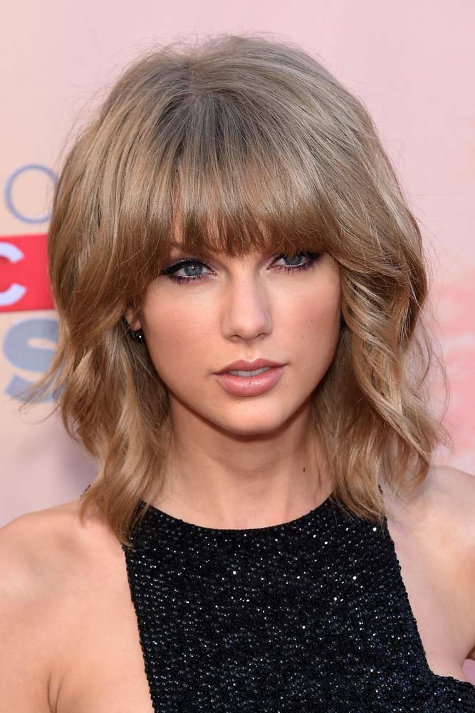 Layered Lob With Blunt Bangs #layeredhaircuts #layeredhair #haircuts #bobhaircuts