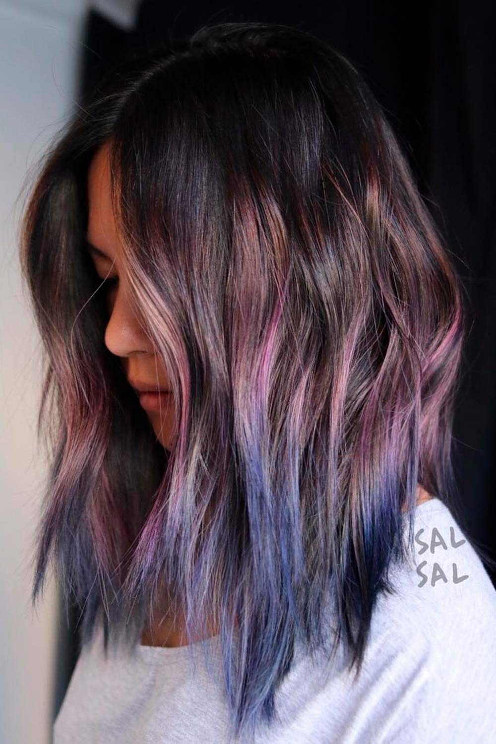 Asymmetrical Long Haircuts