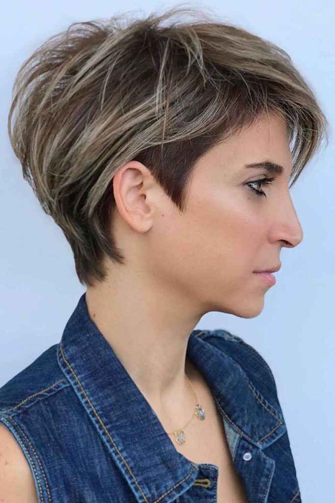 Long Layered Pixie Cut Long Layered Pixie Cut #layeredhair #hairhighlights