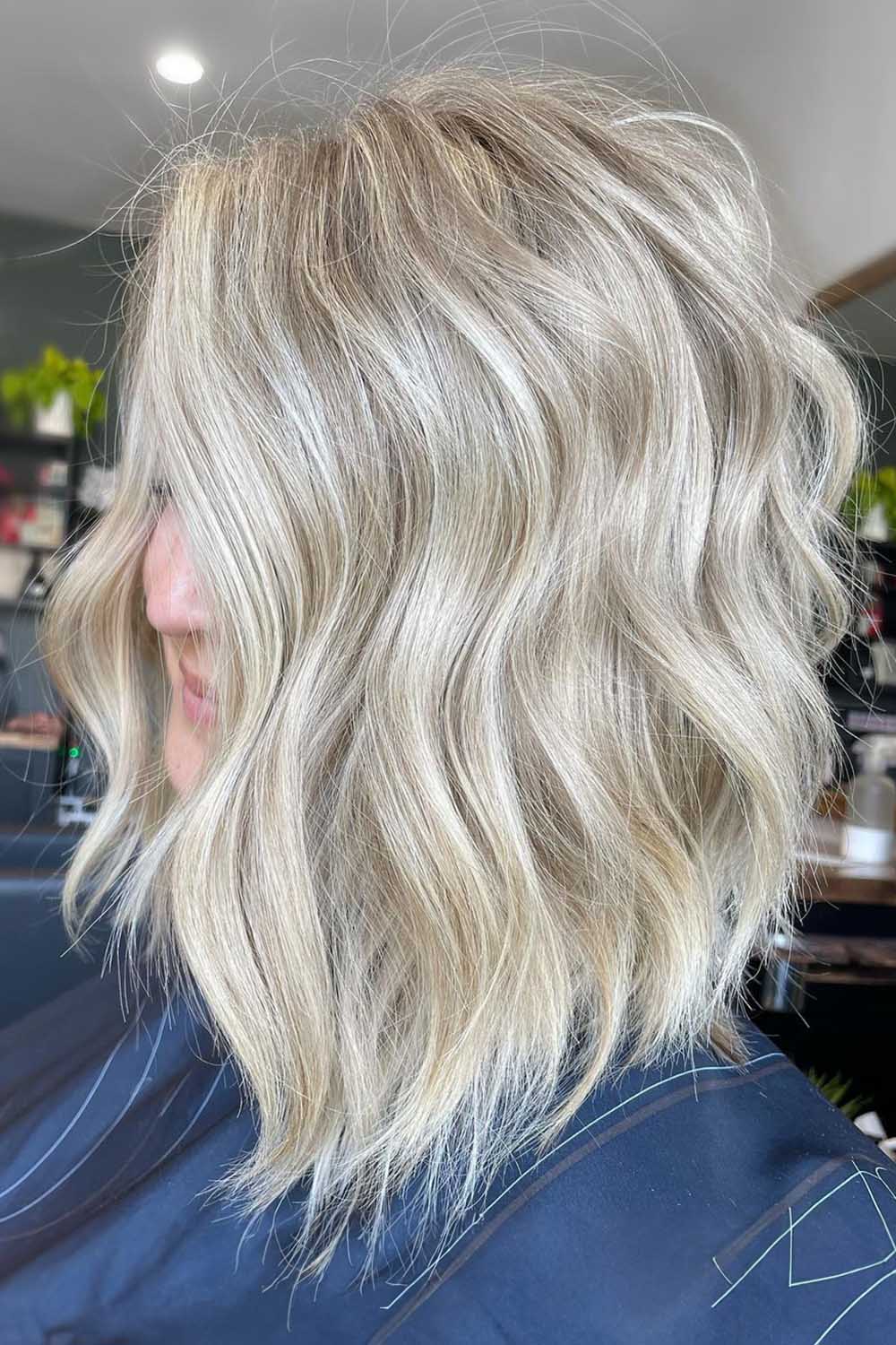 Blonde with Wavy Short Hair