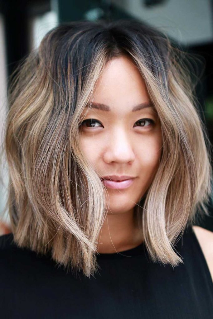 Layers with Dark Roots #mediumlayeredhair #mediumhair #layeredhair