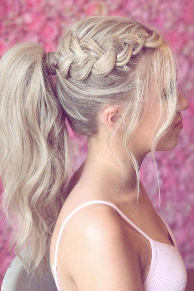 Side Braid Into Messy Ponytail