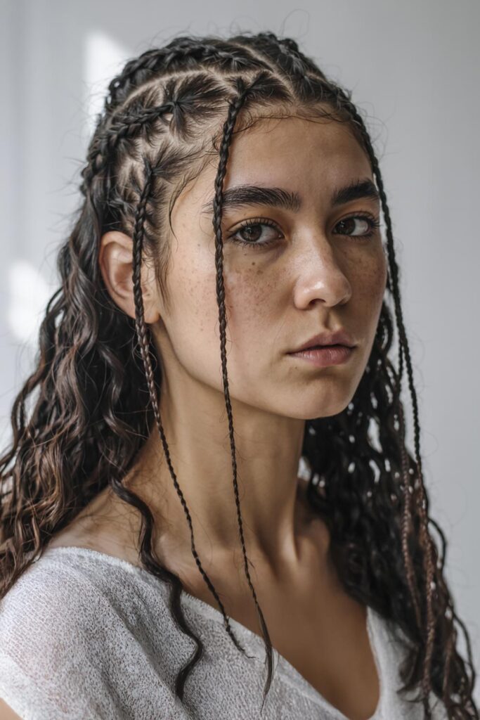 Micro Braids With Curls