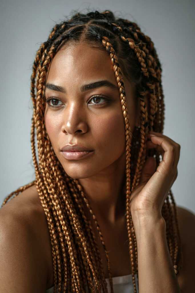 Center Parted Braids