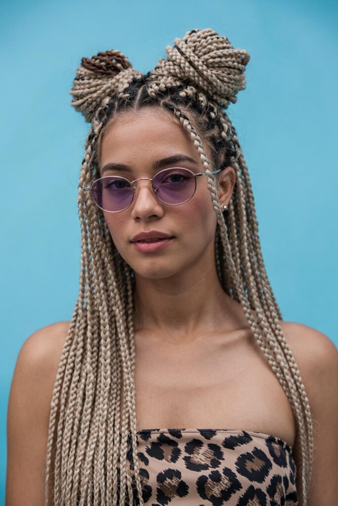 Half-Up Micro Braids