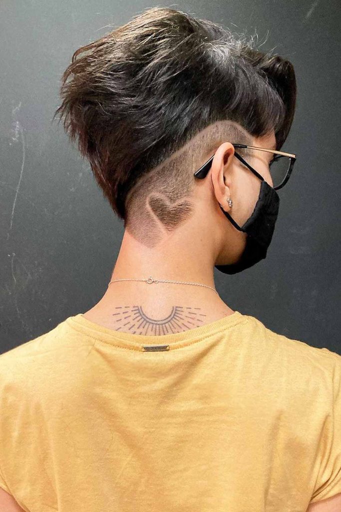 Creative Shaved Designs for Pixie Cut #pixiecut #bobhaircut