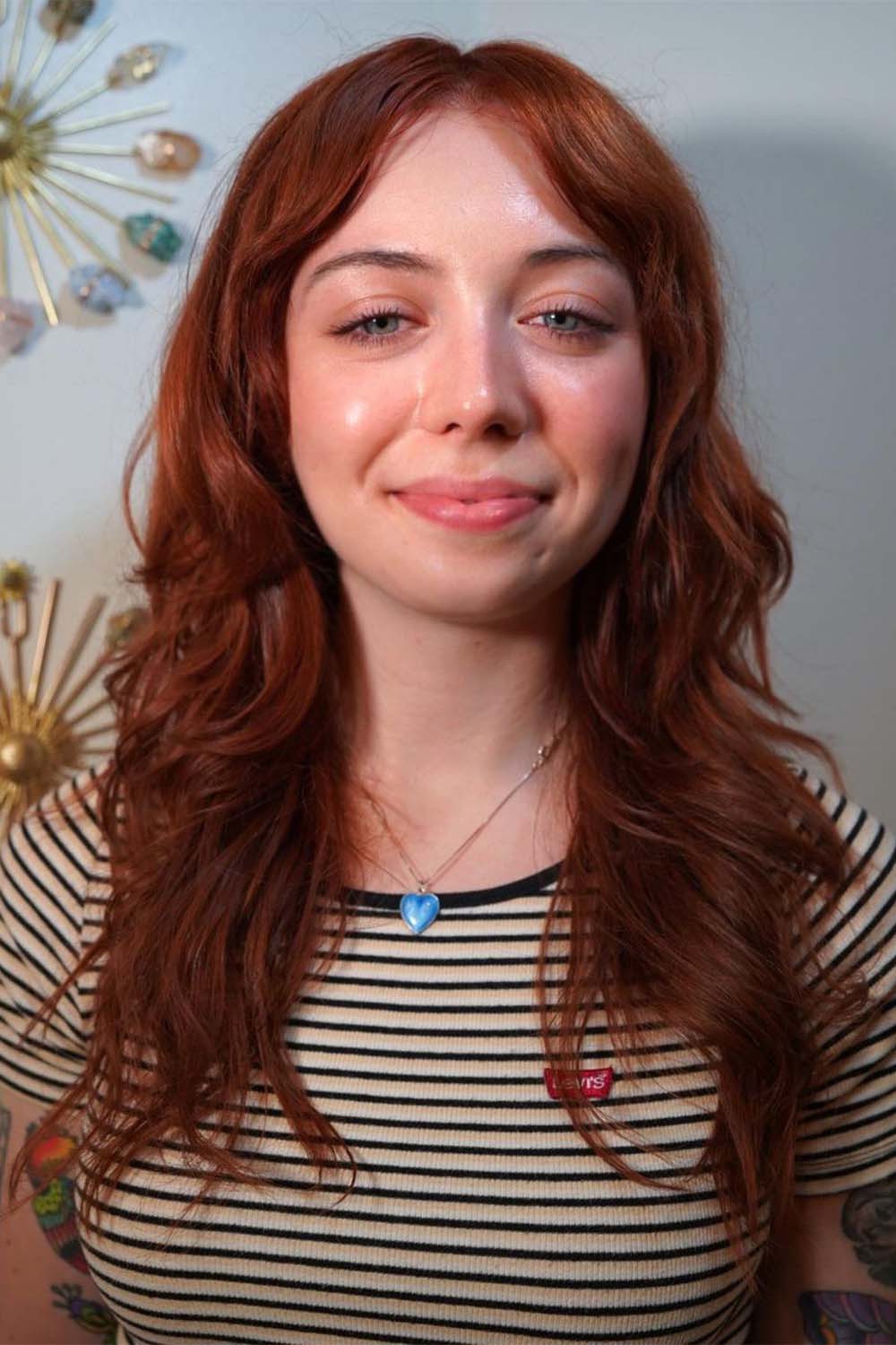 Cinnamon Copper Wavy Hair