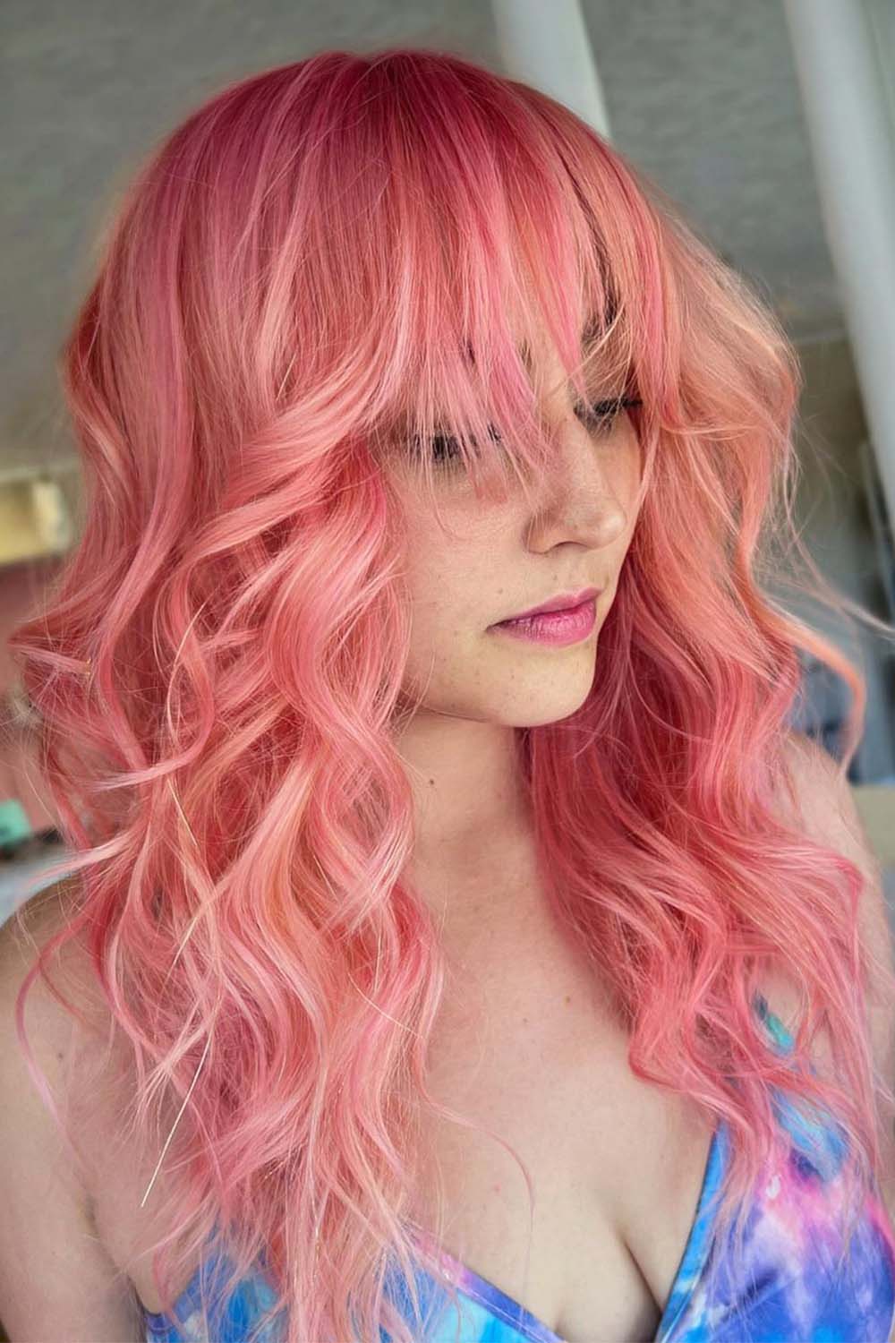 Gold Rose Hues for Medium Hair