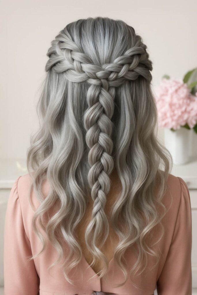Crown Braid Half-Up