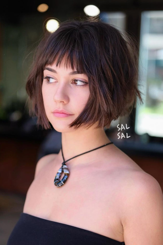 Bob Hairstyle With A Bang