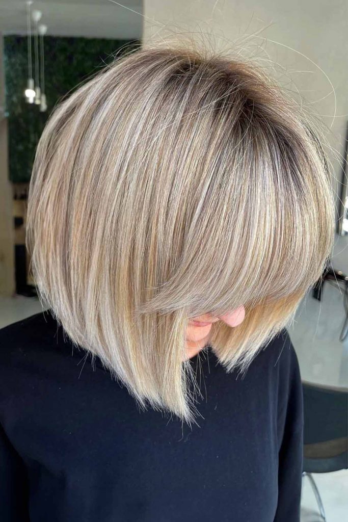 Inverted Bob with Long Bangs