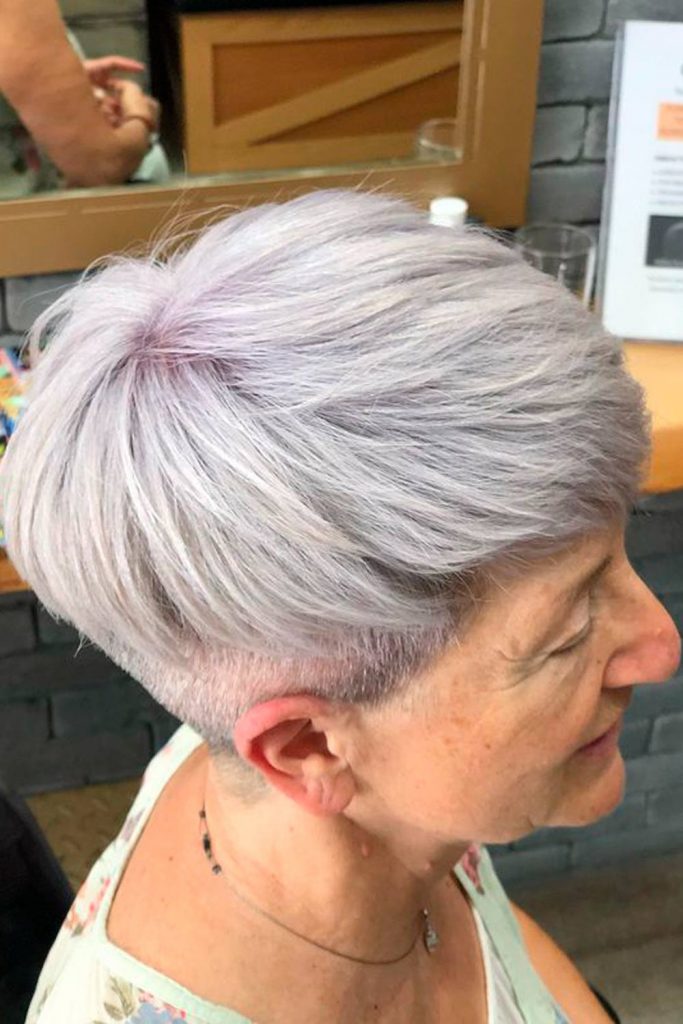 Side Pixie Cuts for Older Women