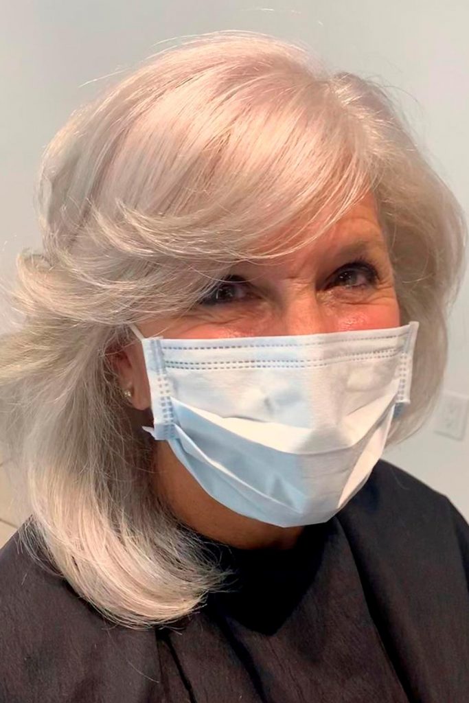 Deep Side-Parted Medium Cut