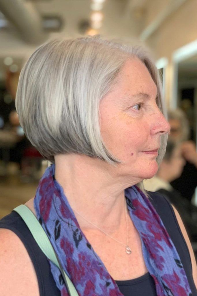 Icy Blonde Bob Styling