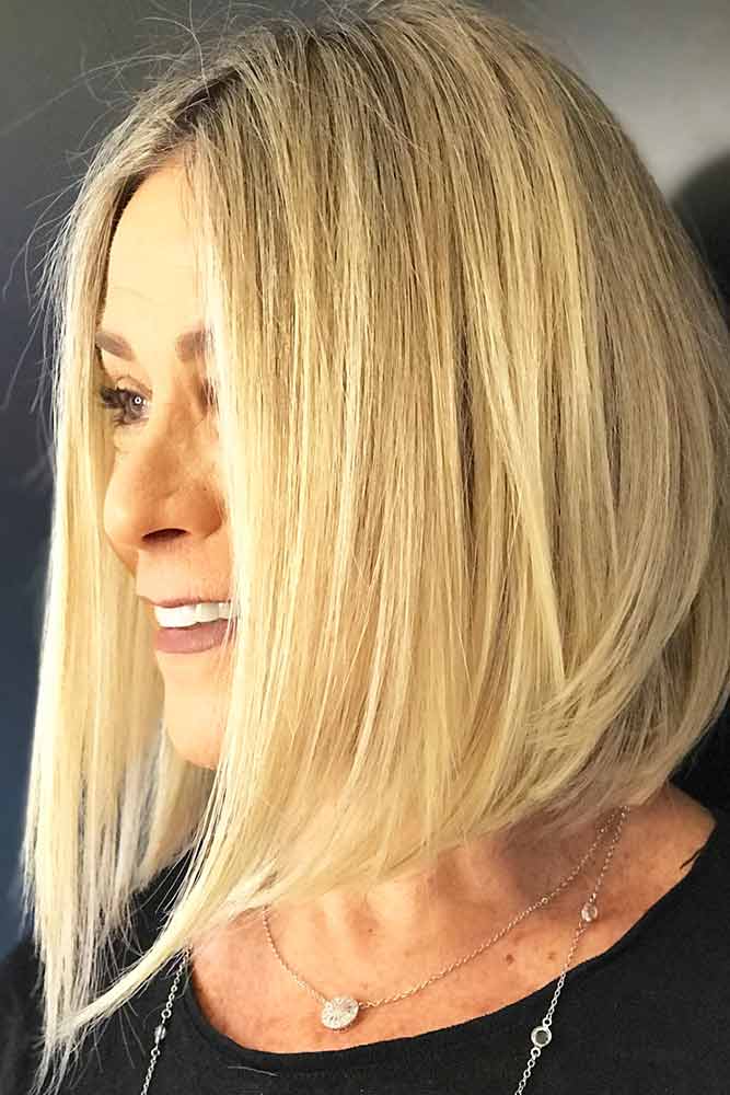 Dramatic Long Angled Bob #mediumhair #bob