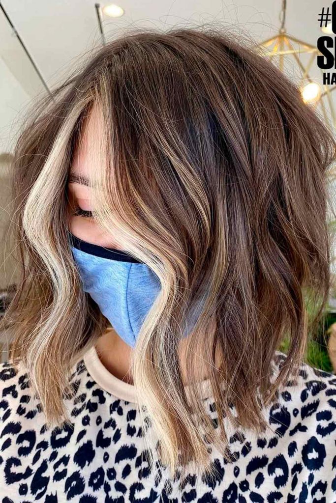 Natural Brown With Blonde Highlights