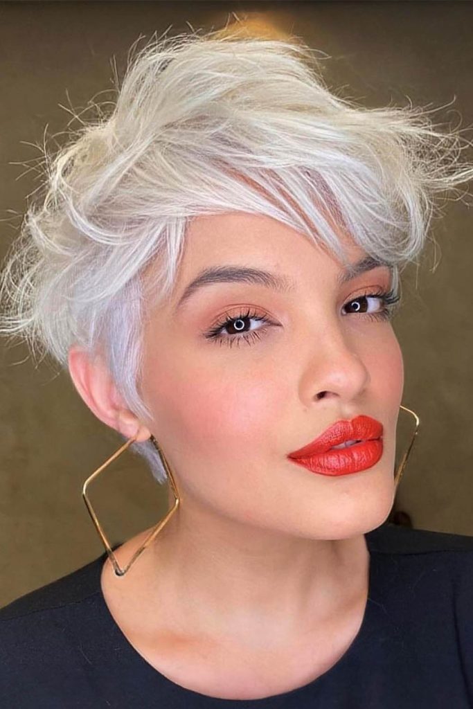 Messy Platinum Pixie